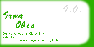 irma obis business card